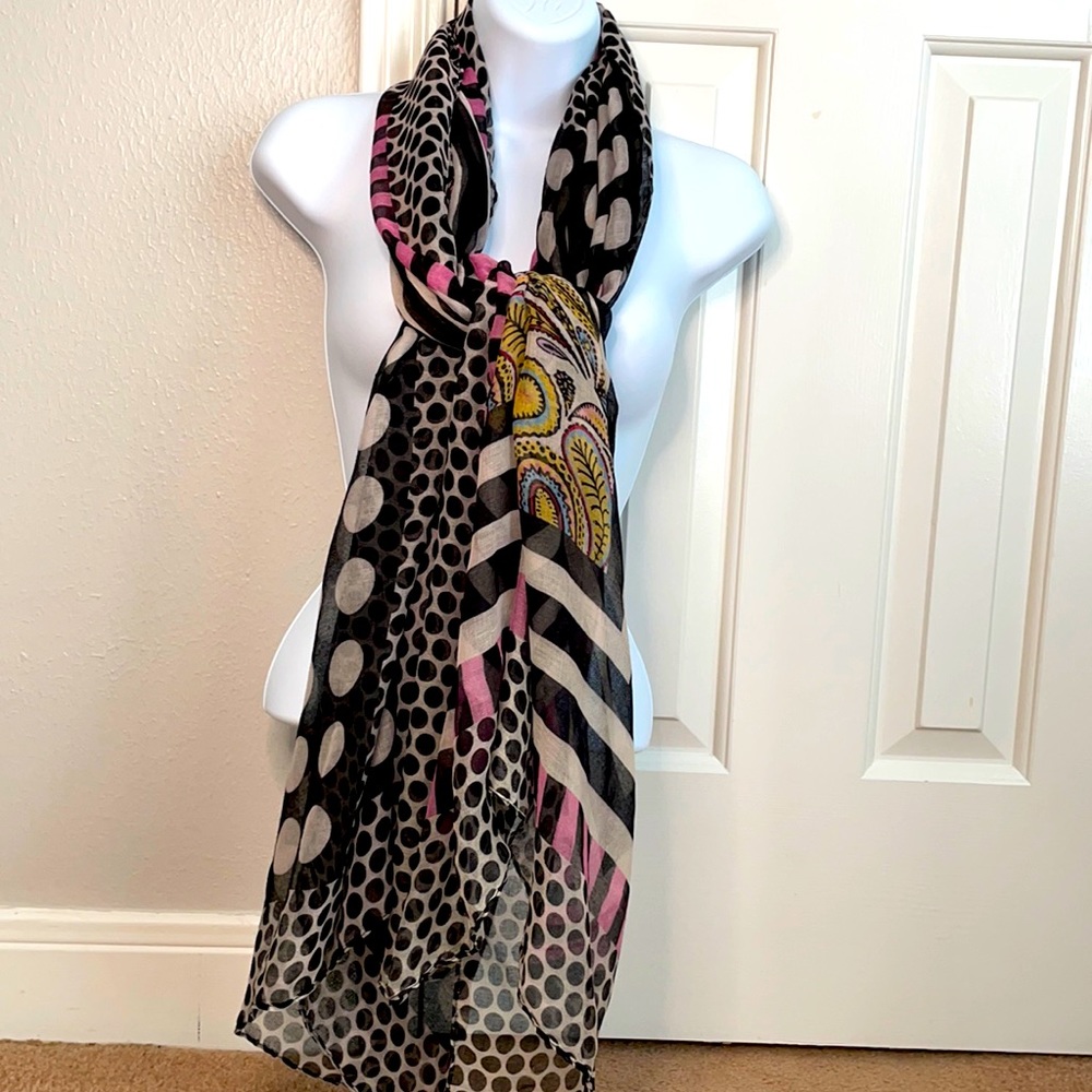 Polka-Dot Paisley Scarf